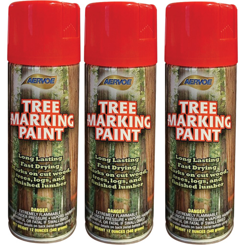 Peinture fluorescente pour marquer les arbres Aervoe 690, Rouge fluorescent, 16 oz EastCoast Offshore Supplies