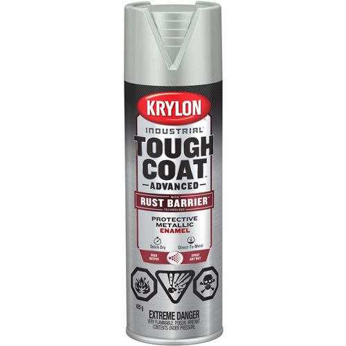 Tough Coat&reg; Advanced Paint with Rust Barrier Technology, Aluminum, Metallic, 425 g, Aerosol Can EastCoast Offshore Supplies