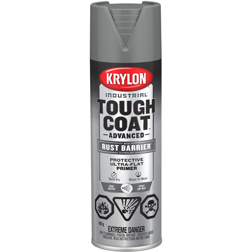 Tough Coat&reg; Advanced Paint with Rust Barrier Technology, Grey Primer, Ultra-Flat, 425 g, Aerosol Can EastCoast Offshore Supplies