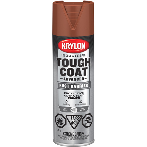 Tough Coat&reg; Advanced Paint with Rust Barrier Technology, Red Oxide Primer, Ultra-Flat, 425 g, Aerosol Can EastCoast Offshore Supplies