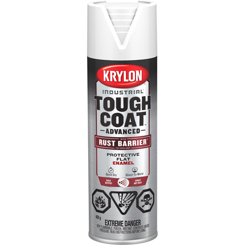 Peinture Tough Coat avec technologie Rust Barrier, Blanc, Fini mat profond, 425 g, Canette a&eacute;rosol EastCoast Offshore Supplies