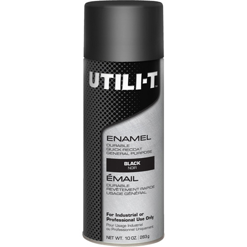 UTILI-T General Purpose Enamel Spray Paint, Black, Gloss, 10 oz./283 g, Aerosol Can EastCoast Offshore Supplies
