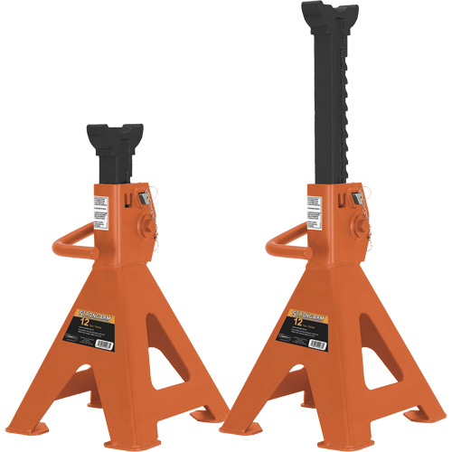 872B Jack Stands, Locking Handle/Ratchet, 12 Ton(s) Capacity, 19-1/4" - 28-1/3" H EastCoast Offshore Supplies