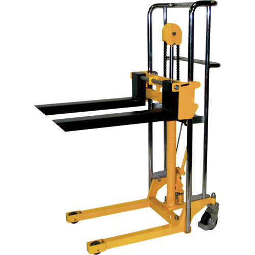 Hydraulic Fork Lift Stacker - VL47, Foot Pump Operated, 880 lbs. Capacity, 47" Max Lift EastCoast Offshore Supplies