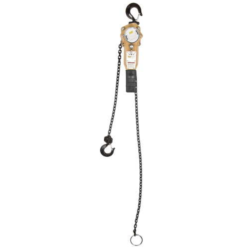 Heavy Duty Gold Series Lever Chain Hoist, 5' Lift, 1000 lbs. (0.5 tons) Capacity, Alloy Steel Chain EastCoast Offshore Supplies
