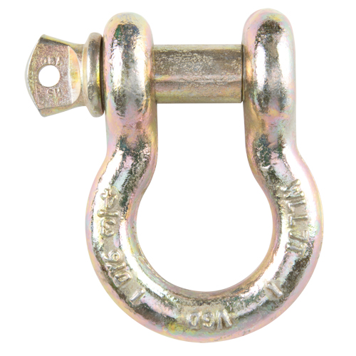 Screw Pin Anchor Shackle, 3/8", Screw Pin, Yellow Chromate Plated EastCoast Offshore Supplies