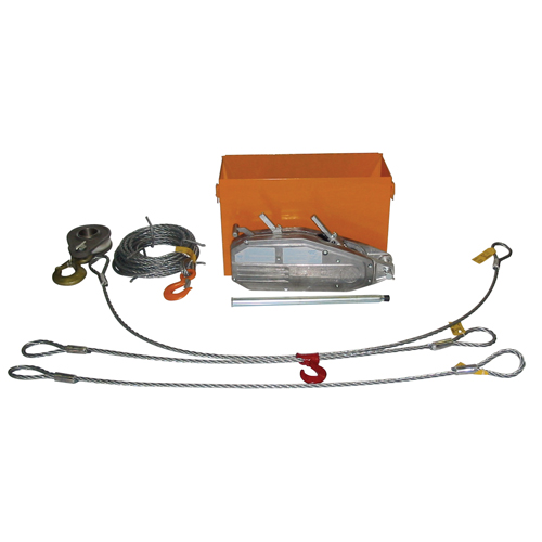 Tirfor&reg; Wire Rope Hoist TU32 Rescue Kit, 5/8" Wire Diameter, 8000  lbs. (4 tons) Capacity EastCoast Offshore Supplies