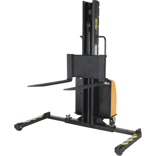 Narrow Mast Powered Lift Stacker, Electric Operated, 1500 lbs. Capacity, 63" Max Lift EastCoast Offshore Supplies