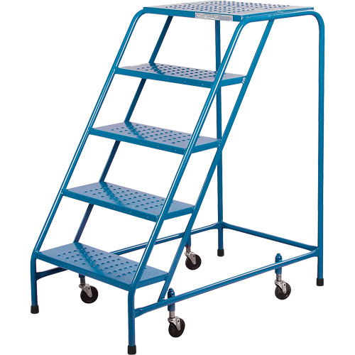CSA-Certified Rolling Step Ladder, 5 Steps, 22" Step Width, 46" Platform Height, Steel EastCoast Offshore Supplies