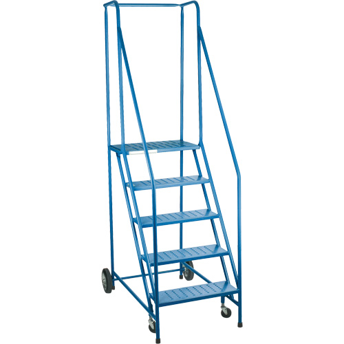 CSA-Certified Rolling Step Ladder, 5 Steps, 22" Step Width, 46" Platform Height, Steel EastCoast Offshore Supplies