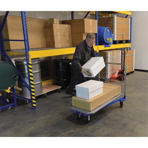 Chariot &agrave; plateforme, 48" lo x 24" la x Capacit&eacute; 1500 lb, Roues en Caoutchouc moul&eacute; EastCoast Offshore Supplies