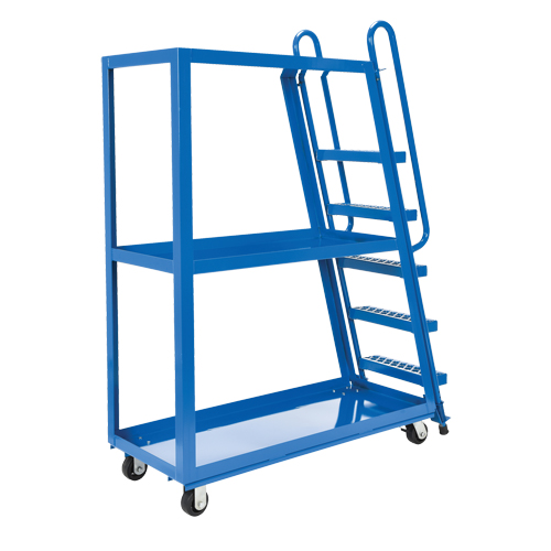 Chariot &agrave; cueillette, Acier, 21-7/8" la x 56-1/8" p, 3 tablettes, Capacit&eacute; 1000 lb EastCoast Offshore Supplies