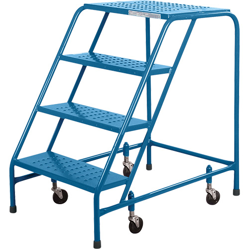 CSA Rolling Step Ladder, 4 Steps, 22" Step Width, 37" Platform Height, Steel EastCoast Offshore Supplies