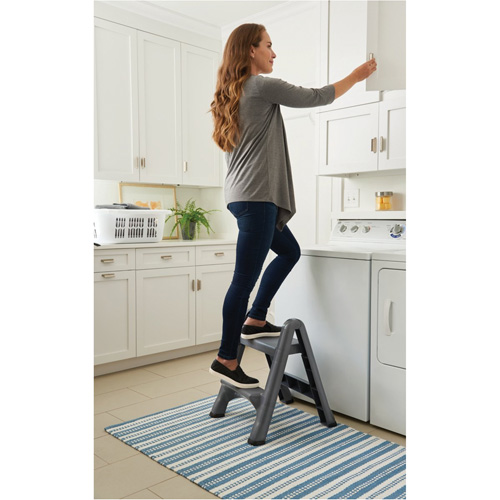 Folding Step Stool, 2 Steps, 19-1/2" x 20-1/2" x 22-3/4" High EastCoast Offshore Supplies