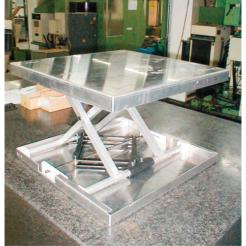 Dessus de table &eacute;l&eacute;vatrice &agrave; ciseaux Lift-Tool, 23" lo x 22" la, Aluminium, Capacit&eacute; 300 lb EastCoast Offshore Supplies
