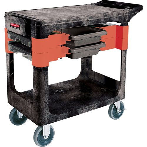 Maintenance Tool Cart, 2 Drawers, 38" L x 19-1/4" W x 33-3/8" H, Black EastCoast Offshore Supplies