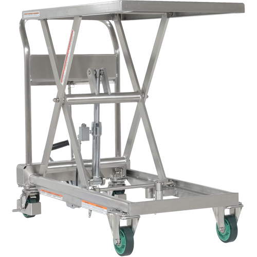 Hydraulic Scissor Lift Table, 31-1/2" L x 19-1/2" W, Stainless Steel, 550 lbs. Capacity EastCoast Offshore Supplies