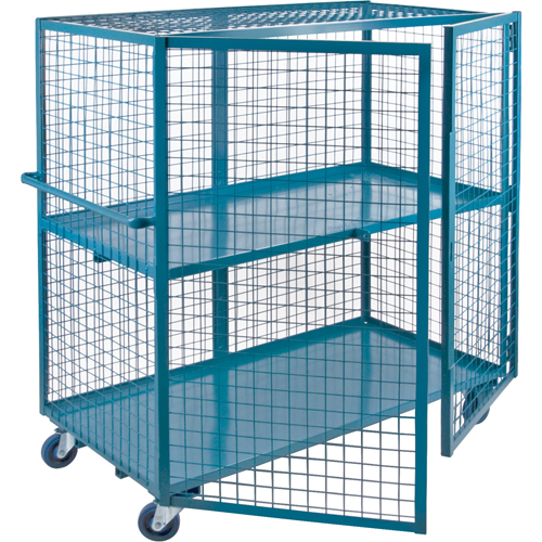 Wire Mesh Truck, 2 Tiers, 63" L x 26" W x 62.5" H, 1200 lbs. Cap. EastCoast Offshore Supplies