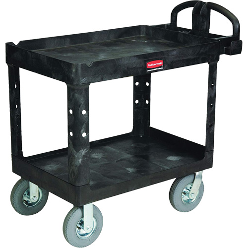 Heavy-Duty Utility Cart, 2 Tiers, 25-1/4" x 37-1/8 x 36-3/8", 500 lbs. Capacity EastCoast Offshore Supplies