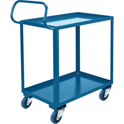 Chariot ergonomique &agrave; tablettes, 800 lb Capacit&eacute;, Acier, 26" la x 37" ha x 38" p, Bordure vers le haut EastCoast Offshore Supplies