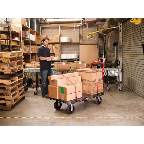 Chariot &agrave; plateforme robuste, 48" lo x 24" la, 2500 lb cap, Roues Polyol&eacute;fine EastCoast Offshore Supplies