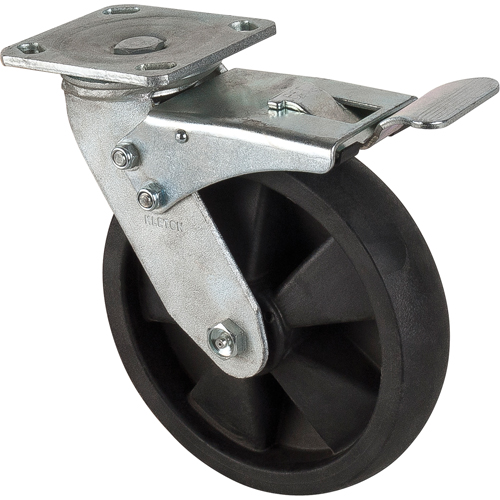 Hi-Temp Caster, Swivel with Brake, 8" (203.2 mm), Nylon, 1000 lbs. (453 kg.) EastCoast Offshore Supplies