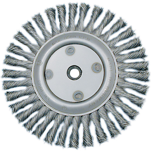 Knot Twisted Wire Wheel, 6" Dia., 0.02" Fill, 5/8"-1/2 Arbor, Steel EastCoast Offshore Supplies