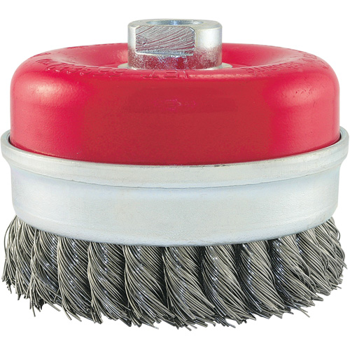 Knot Banded Cup Brush, 4" Dia. x 5/8"-11 Arbor EastCoast Offshore Supplies