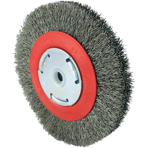 Brosse &agrave; fils cr&ecirc;p&eacute;s 101F-2M, 6" dia., Fils 0,014", Arbre 1/2" - 2" EastCoast Offshore Supplies