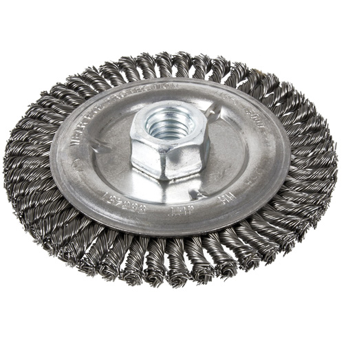 Stringer Bead Brush, 5" Dia., 0.022" Fill, 5/8"-11 Arbor, Steel EastCoast Offshore Supplies