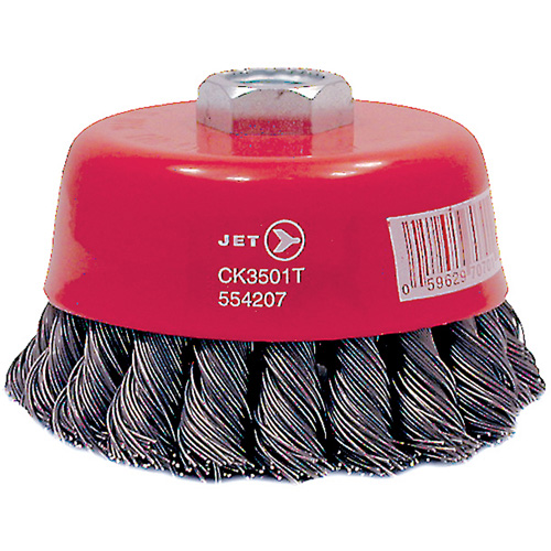 CK3501T High Performance Knot Twisted Cup Brush, 3-1/2" Dia., 0.02" Fill, 5/8"-11 Arbor, Steel EastCoast Offshore Supplies