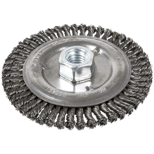 Stringer Bead Brush, 6" Dia., 0.022" Fill, 5/8"-11 Arbor, Steel EastCoast Offshore Supplies