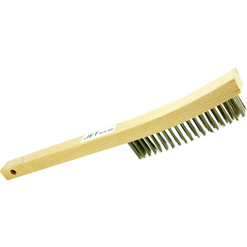 Brosse m&eacute;tallique &agrave; poils longs &agrave; quatre rang&eacute;es et manche long 4LHSS, Acier inoxydable, 4 x 19 rangs de fils, Longueur 13-3/4" EastCoast Offshore Supplies