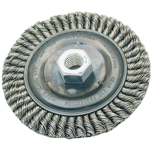 Stringer Bead Brush, 4" Dia., 0.022" Fill, 5/8"-11 Arbor, Steel EastCoast Offshore Supplies