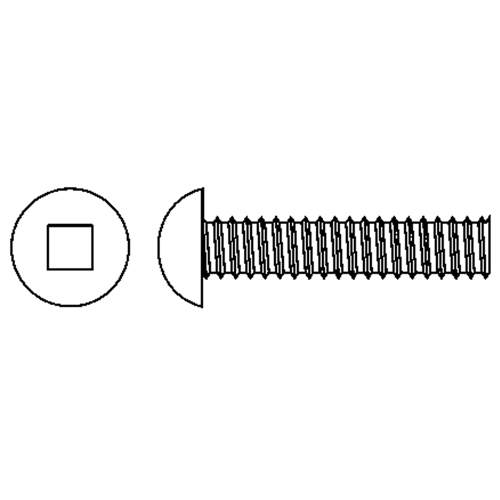 Round Head Machine Screws, #6-32 x 3/8" L, Zinc Plated EastCoast Offshore Supplies