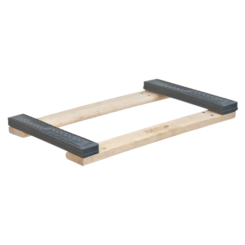 Rubber Ends Hardwood Dolly Frame, Wood Frame, 18" W x 24" D x 2.5" H, 900 lbs. Capacity EastCoast Offshore Supplies