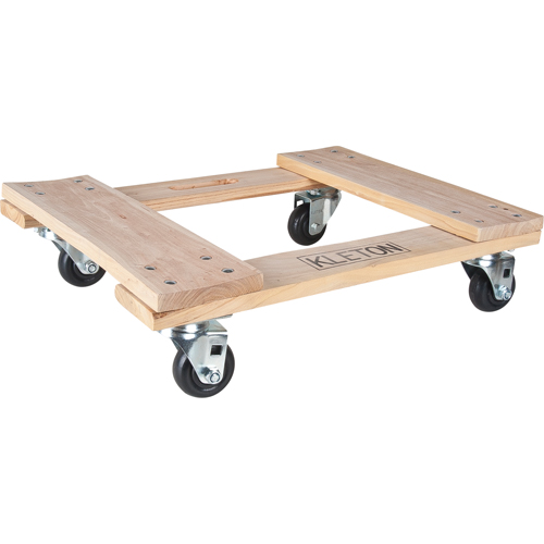 Hardwood Dolly, Polyolefin Wheels, 1000 lbs. Capacity, 18" W x 24" D x 7" H EastCoast Offshore Supplies
