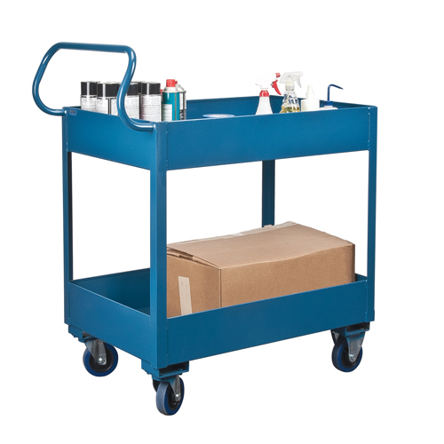 Deep Lipped Service Cart, 2 Tiers, 24" W x 47" H x 36" D, 1200 lbs. Capacity EastCoast Offshore Supplies