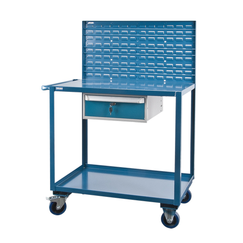 Chariots de service mobiles, 2 Tiers, 24" la x 57" h x 40" p, Capacit&eacute; 1200 lb EastCoast Offshore Supplies
