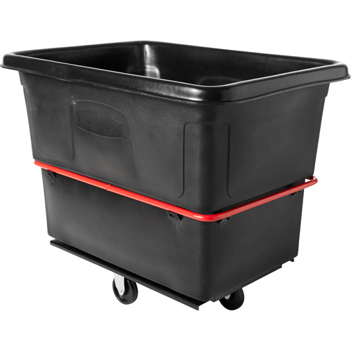 Heavy-Duty Utility Cube Truck, Black Recycled Plastic, 48-1/4" L x 34-1/8" W x 37-7/8" H, 20 cu. ft. Volume, 1200 lbs. Capacity EastCoast Offshore Supplies