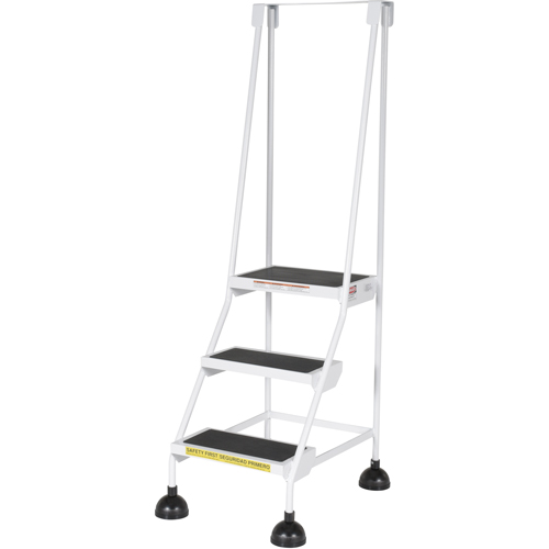 Stop-Step Ladders, 3 Steps, 16" Step Width, 28-11/16" Platform Height, Steel EastCoast Offshore Supplies