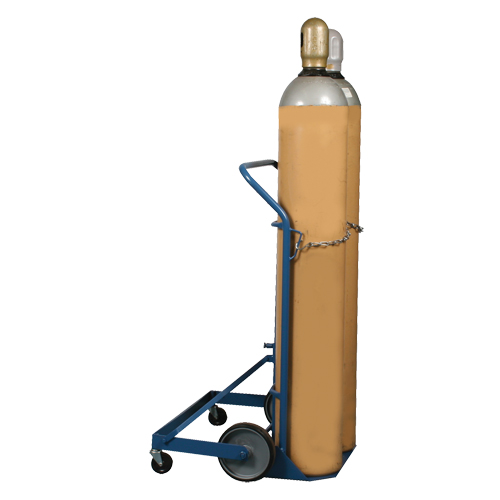 Chariot professionnel CC-2 pour deux bouteilles de gaz, Roues Caoutchouc moul&eacute;, Base de 16-7/8" la x 7-1/4" lo, 500 lb EastCoast Offshore Supplies