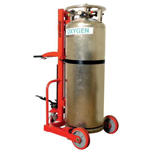 Hydraulic Large Liquid Gas Cylinder Cart HLCC-B, Polyurethane Wheels, 20" W x 20" D Base, 1000 lbs. EastCoast Offshore Supplies