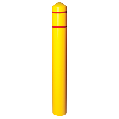 Smooth Bollard Cover With Reflective Stripes, 6" Dia. x 56" L, Yellow EastCoast Offshore Supplies