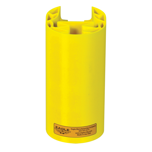 Butoir en poly pour rayonnage, 5" la x 6" lo x 8" h, Jaune EastCoast Offshore Supplies