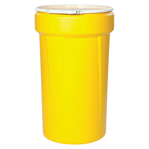 Nestable Polyethylene Drum, 30 US gal (25 imp. gal.), Open Top, Yellow EastCoast Offshore Supplies