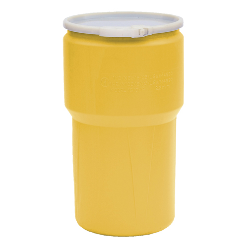 Nestable Polyethylene Drum, 14 US gal (11.7 imp. gal.), Open Top, Yellow EastCoast Offshore Supplies