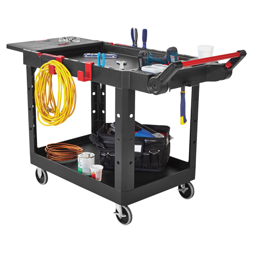 Heavy-Duty Adaptable Utility Cart, 2 Tiers, 25-1/5" x 36" x 51-1/2", 500 lbs. Capacity EastCoast Offshore Supplies