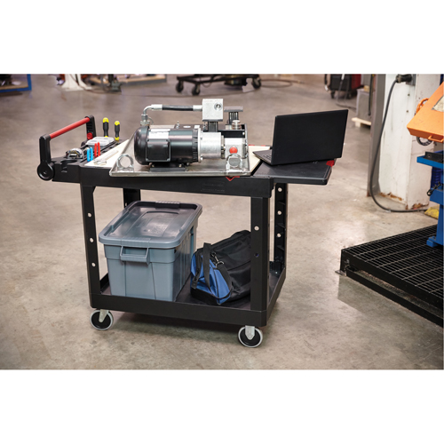Heavy-Duty Adaptable Utility Cart, 2 Tiers, 25-1/5" x 36" x 51-1/2", 500 lbs. Capacity EastCoast Offshore Supplies