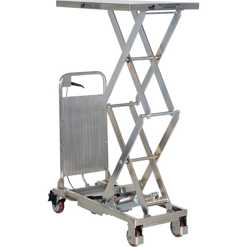 Manual Hydraulic Scissor Lift Table, 27-1/2" L x 17-3/4" W, Partial Stainless Steel, 220 lbs. Capacity EastCoast Offshore Supplies